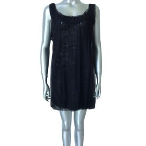 DOLCE & GABBANA KNIT SHEER BLACK DRESS